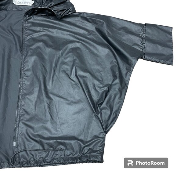 VTG Women's‎ ANDY JOHNS Windbreaker Black Nylon - Size Large - Picture 8 of 14